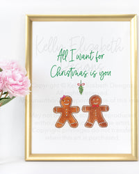 All I Want For Christmas Is You Art Print