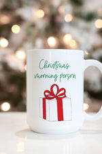 Christmas Morning Person Watercolor Mug