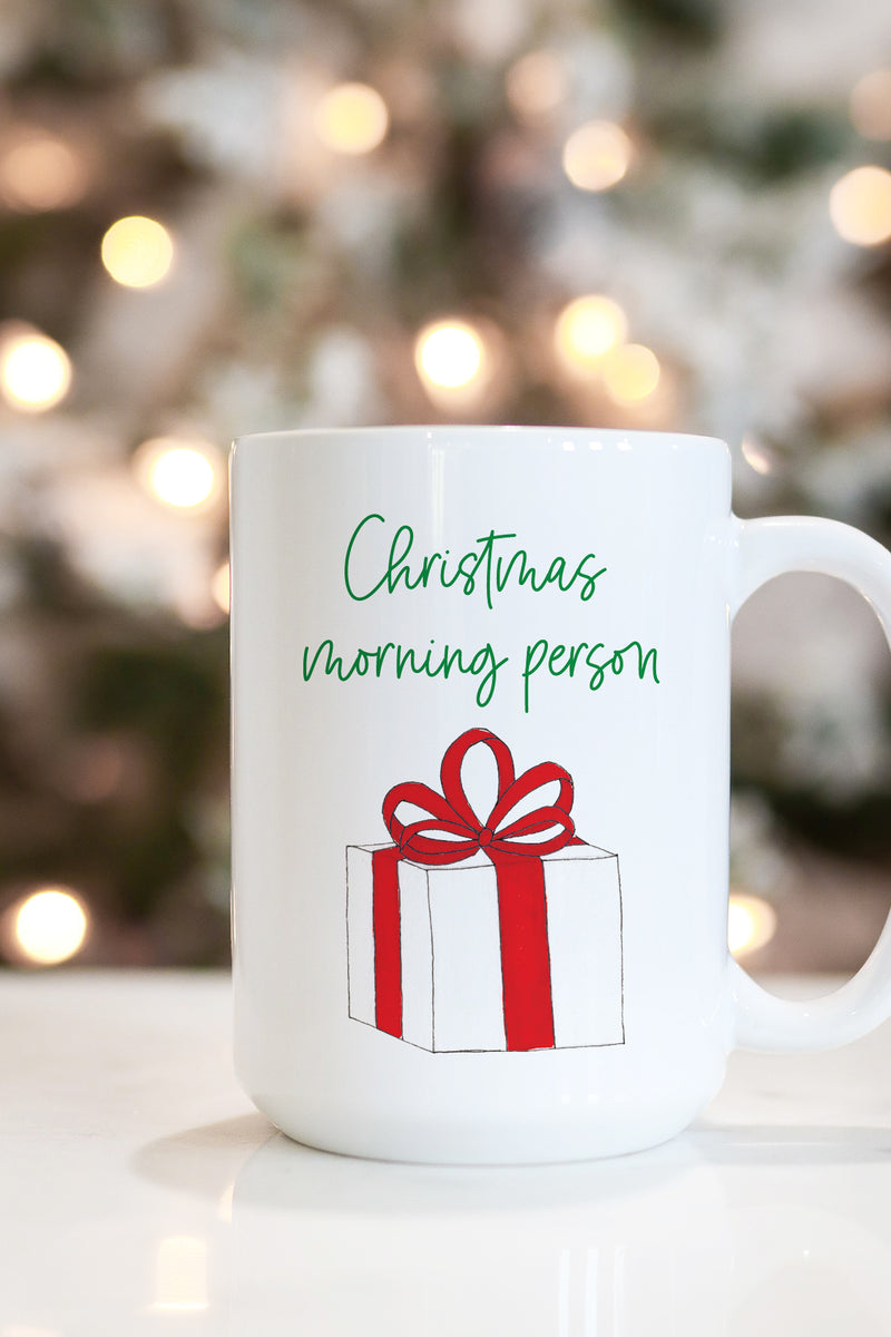 Christmas Morning Person Watercolor Mug