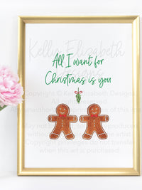 All I Want For Christmas Is You LGBTQ Gay Couple Art Print