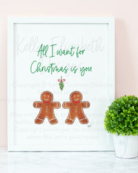 All I Want For Christmas Is You LGBTQ Gay Couple Art Print