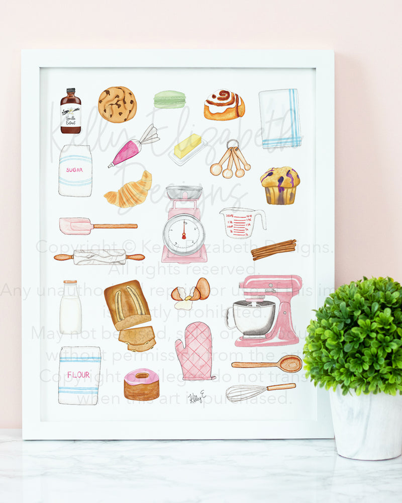 Baking Art Print