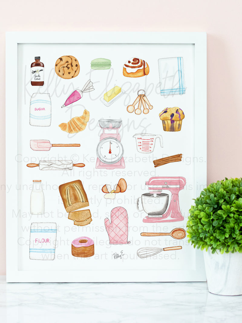 Baking Art Print
