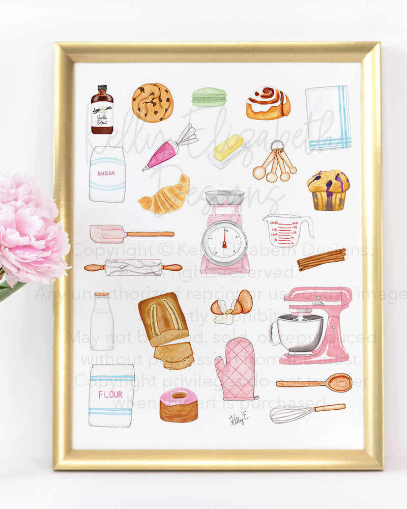 Baking Art Print