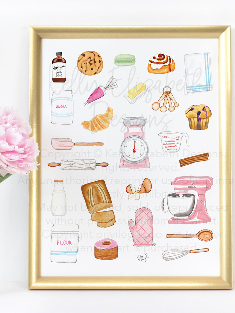 Baking Art Print