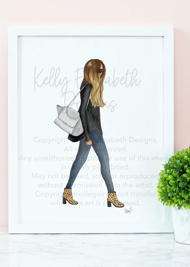 Stylish Stroll Art Print
