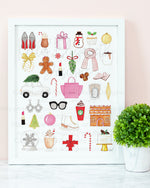 Christmas Watercolor Art Print