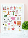 Christmas Watercolor Art Print