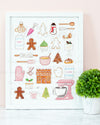 Christmas Baking Art Print