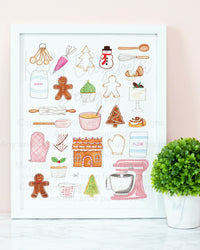 Christmas Baking Art Print