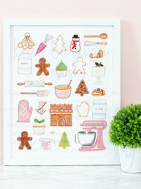 Christmas Baking Art Print