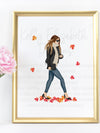 Fall Girl Art Print