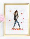 Fall Girl Art Print