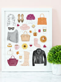 Glam Fall Art Print