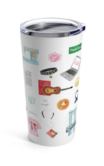 Gossip Girl Mug. The new queen headband, Chuck's purple bow tie and ring, St. Jude tie, Constance Billard neck tie, Inside by Anonymous, shopping bags, Chuck's gift for Blair, Serena's mugshot letter board, the key to the pool, Lily's ankle monitor, Bethesda fountain, a paper snowflake from Serena's Christmas gift to Dan, Dan's short story, a Kiss on the Lips party invitation, Jenny's sewing machine, Monkey's collar, Lincoln Hawk, Dorota's uniform headband, the Manhattan bridge