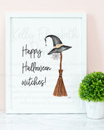 Happy Halloween Witches Art Print