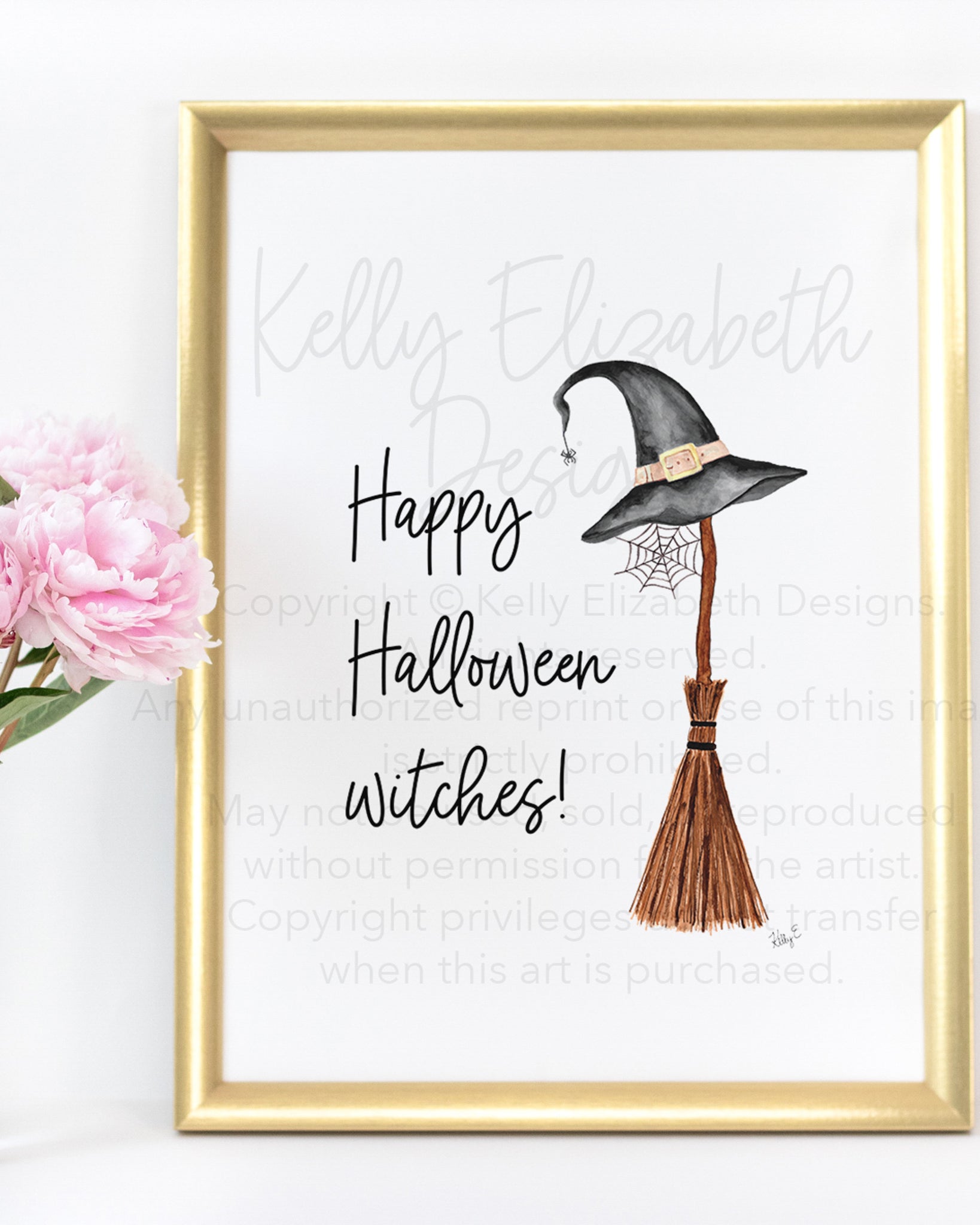Happy Halloween Witches Art Print