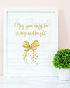 May Your Days Be Merry and Bright Art Print