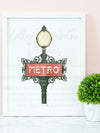 Metro Sign Art Print