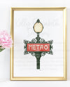 Metro Sign Art Print