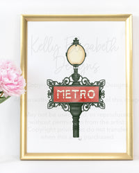 Metro Sign Art Print
