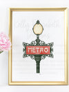 Metro Sign Art Print