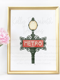 Metro Sign Art Print