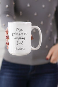 Mom, you've given me everything I need. - Rory Gilmore  This is the perfect mug for anyone who loves all things Gilmore Girls! 