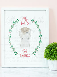 My Best To Bob Cratchit. This is the ultimate holiday print for anyone who loves David Rose!