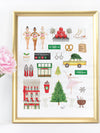 New York City NYC Christmas Art Print