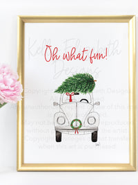 Oh What Fun Christmas Art Print
