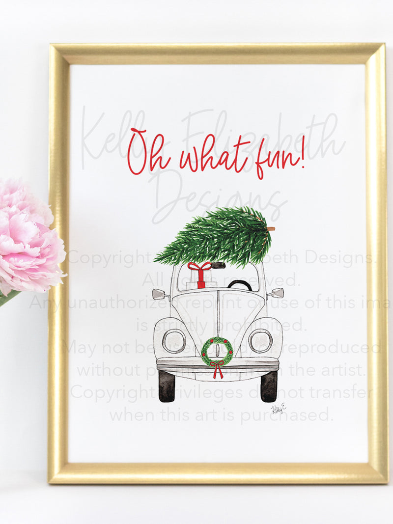 Oh What Fun Christmas Art Print