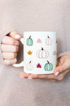 Pastel Pumpkins and Leaves Mug