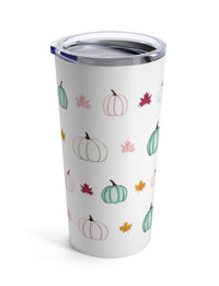 Pastel Pumpkins and Leaves Tumbler