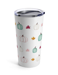 Pastel Pumpkins and Leaves Tumbler