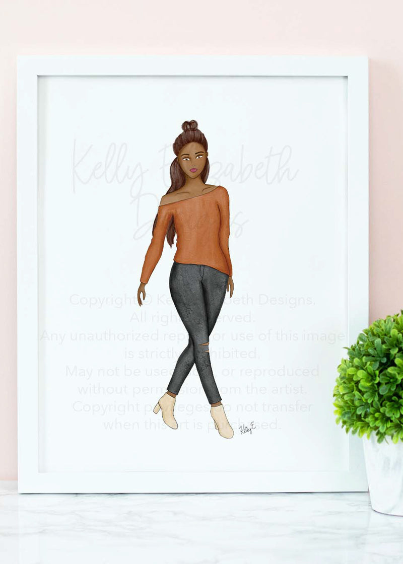 Autumn Stroll Art Print