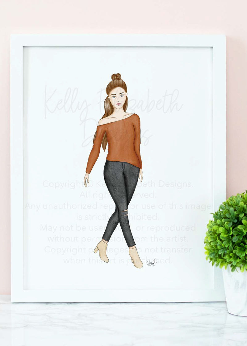 Autumn Stroll Art Print