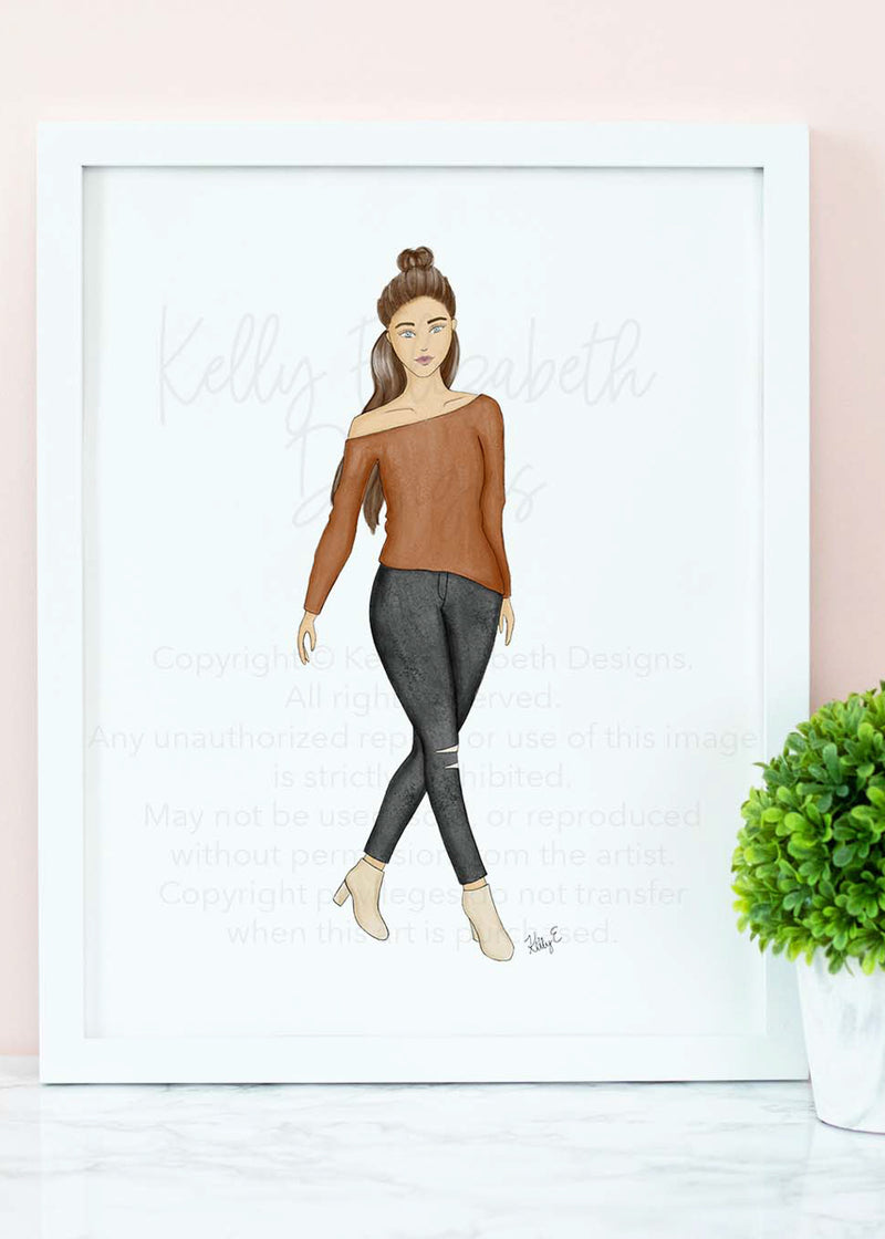 Autumn Stroll Art Print