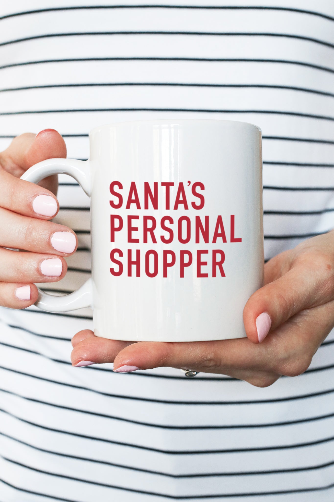 santa's personal shopper christmas mug kelly elizabeth designs