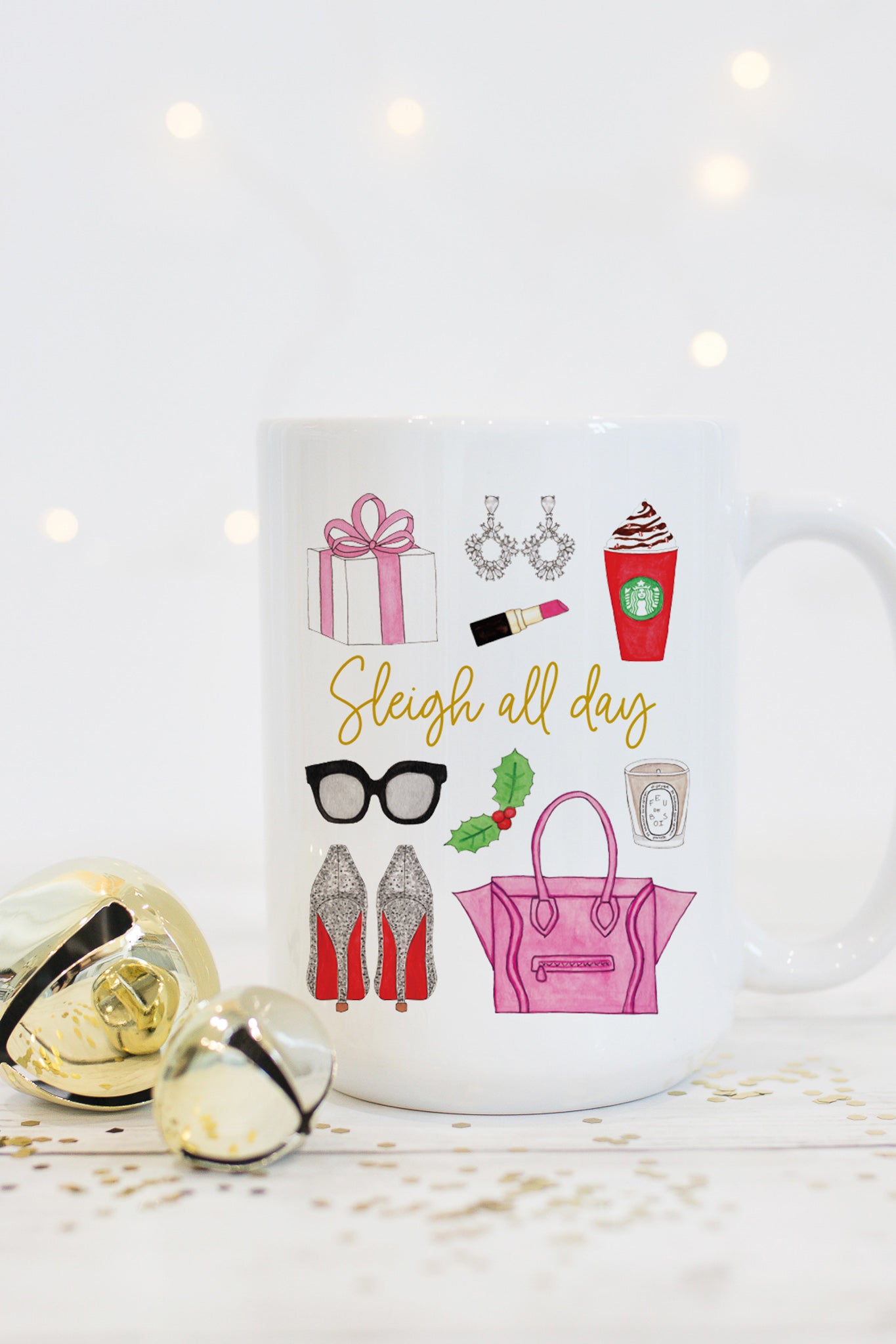Sleigh All Day Mug - Pink