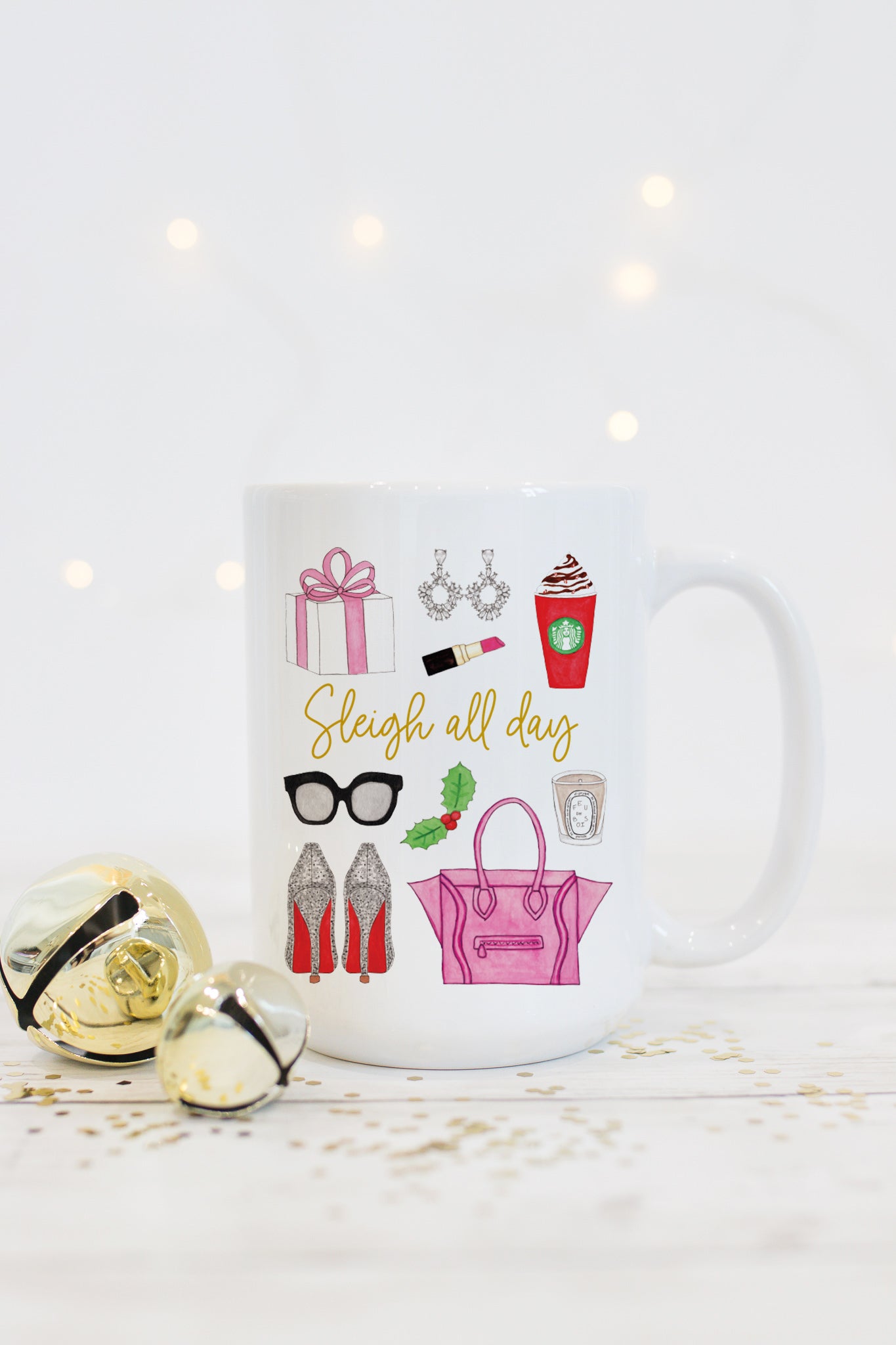 Sleigh All Day Mug - Pink
